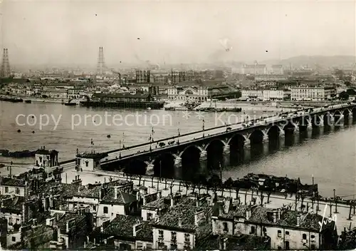 AK / Ansichtskarte Bordeaux Fliegeraufnahme avec le Pont de Pierre Bordeaux