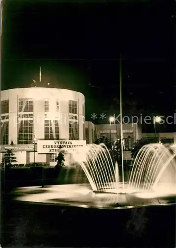 AK / Ansichtskarte Brno_Bruenn Vystaviste Brunnen bei Nacht Brno_Bruenn
