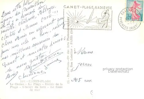 AK / Ansichtskarte Canet_Plage Strand Boote  Canet_Plage