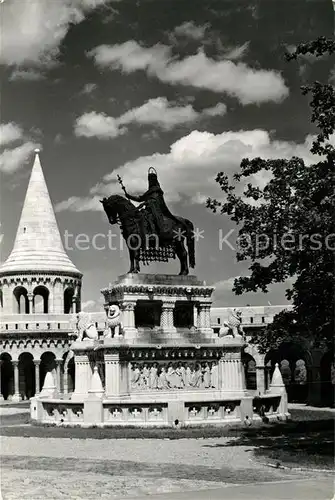AK / Ansichtskarte Budapest Fischerbastei mit Stephansdenkmal Budapest