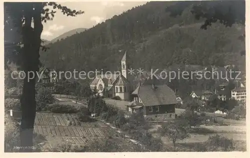 AK / Ansichtskarte Herrenalb_Schwarzwald Kirche Panorama 
