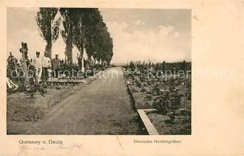 AK / Ansichtskarte Quesnoy sur Deule Deutsche Heldengr&#228;ber Kriegserinnerungskarte Quesnoy sur Deule