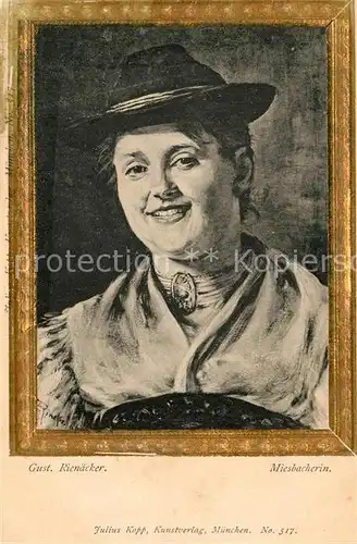 AK / Ansichtskarte Miesbach Portrait Miesbacherin Gustav Rien&#228;cker Miesbach