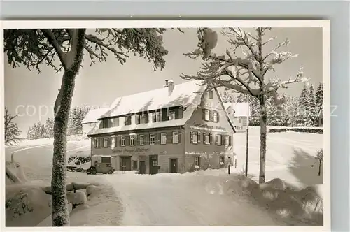 AK / Ansichtskarte Kniebis_Freudenstadt Gasthaus Pension zum Waldhorn Winter Kniebis_Freudenstadt