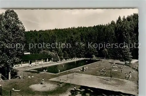 AK / Ansichtskarte Freudenstadt Langenwaldsee Cafe Restaurant Pension Schwimmbad Freudenstadt