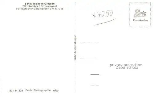 AK / Ansichtskarte Kniebis_Freudenstadt Schullandheim Giessen Winterimpressionen Schwarzwald Kniebis_Freudenstadt