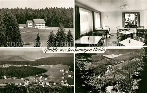 AK / Ansichtskarte Kniebis_Freudenstadt Pension Sonnige Heide Landschaftspanorama Kurort im Schwarzwald Kniebis_Freudenstadt