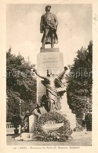 AK / Ansichtskarte Metz_Moselle Monument du Poilu Liberateur Statue Metz_Moselle