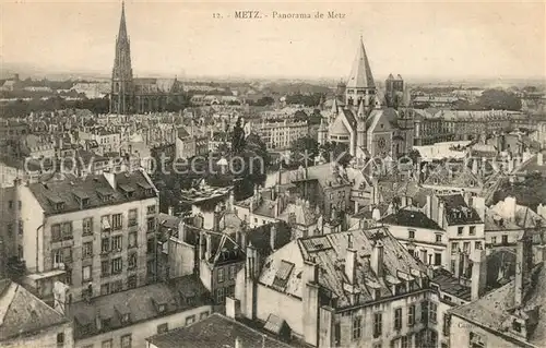 AK / Ansichtskarte Metz_Moselle Stadtpanorama Kathedrale Metz_Moselle