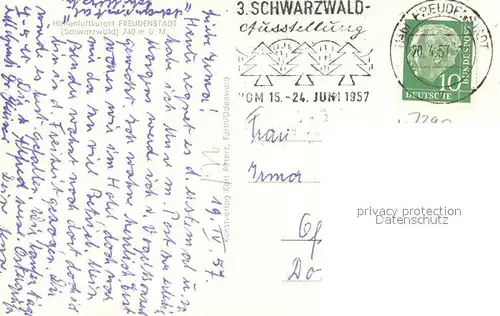 AK / Ansichtskarte Freudenstadt Landschaftspanorama Blick zum Kurort im Schwarzwald Freudenstadt