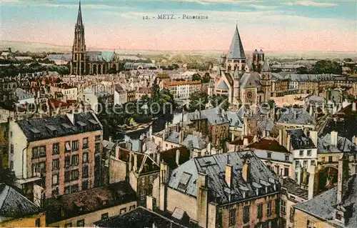 AK / Ansichtskarte Metz_Moselle Stadtpanorama Kathedrale Metz_Moselle