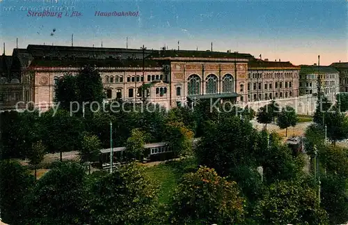 AK / Ansichtskarte Strassburg_Elsass Hauptbahnhof Strassburg Elsass