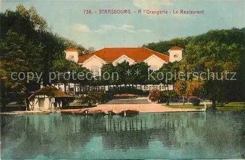 AK / Ansichtskarte Strasbourg_Alsace Orangerie Restaurant Strasbourg Alsace