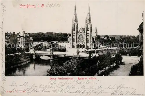 AK / Ansichtskarte Strassburg_Elsass Evangelische Garnisonskirche Eglise ev. militaire Strassburg Elsass