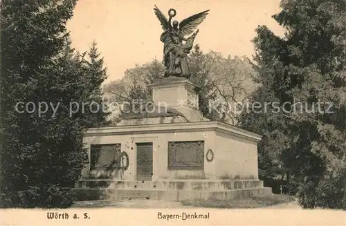 AK / Ansichtskarte Woerth_Sauer Bayerndenkmal Woerth Sauer