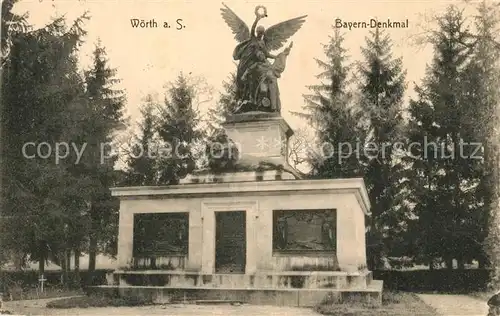 AK / Ansichtskarte Woerth_Sauer Bayerndenkmal Woerth Sauer