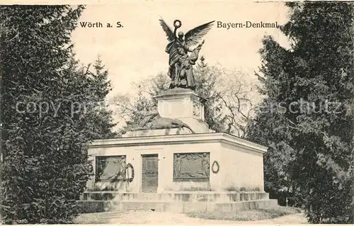 AK / Ansichtskarte Woerth_Sauer Bayerndenkmal Woerth Sauer