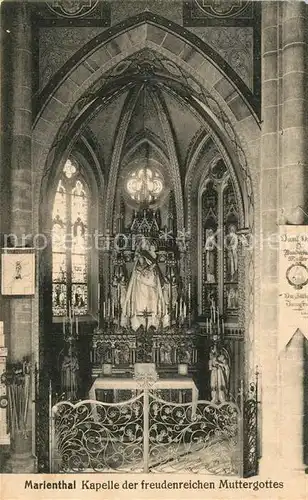 AK / Ansichtskarte Marienthal_Elsass Kapelle der freudenreichen Muttergottes Marienthal Elsass