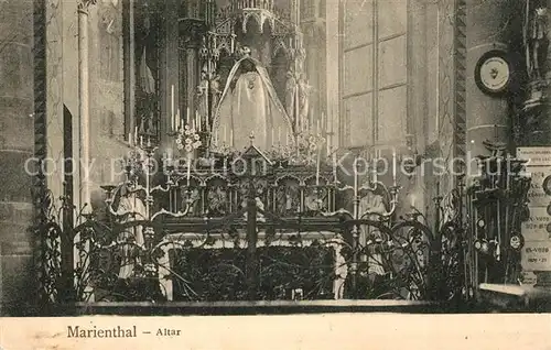 AK / Ansichtskarte Marienthal_Elsass Altar Marienthal Elsass