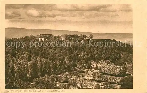 AK / Ansichtskarte St_Odilienberg_Mont Ste Odile Heidenmauer Kloster St_Odilienberg