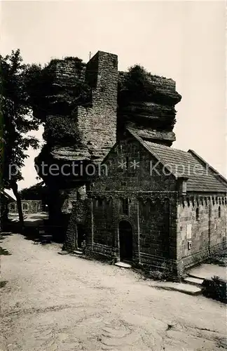 AK / Ansichtskarte Zabern_Saverne Burgruine Hohbarr Ruines du Chateau Haut Barr Kapelle noerdlicher Felsen Zabern Saverne