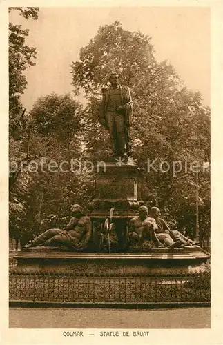 AK / Ansichtskarte Colmar_Haut_Rhin_Elsass Statue de Bruat Statue Colmar_Haut_Rhin_Elsass