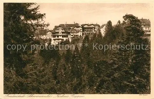 AK / Ansichtskarte Freudenstadt Blick zum Kurhaus Hotel Rappen Kurort im Schwarzwald Freudenstadt
