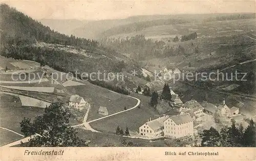 AK / Ansichtskarte Freudenstadt Panorama Blick auf Christophstal Freudenstadt