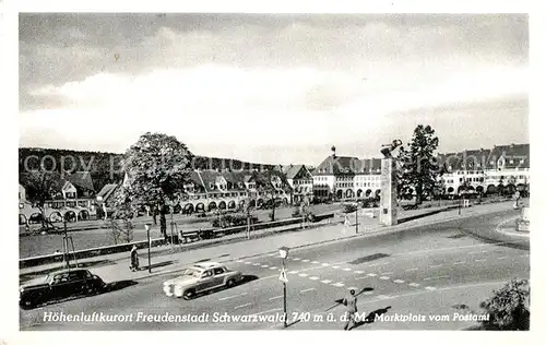 AK / Ansichtskarte Freudenstadt Marktplatz Denkmal Blick vom Postamt Freudenstadt