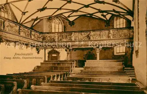 AK / Ansichtskarte Freudenstadt Evangelische Kirche Emporenbruestung Freudenstadt