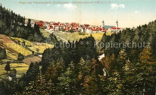 AK / Ansichtskarte Freudenstadt Panorama Luftkurort im Schwarzwald Freudenstadt