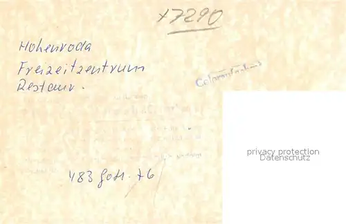 AK / Ansichtskarte Hohenroda_Hessen Freizeitzentrum Restaurant Hohenroda Hessen