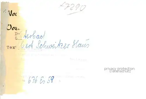 AK / Ansichtskarte Lauterbad Albert Schweitzer Haus Lauterbad