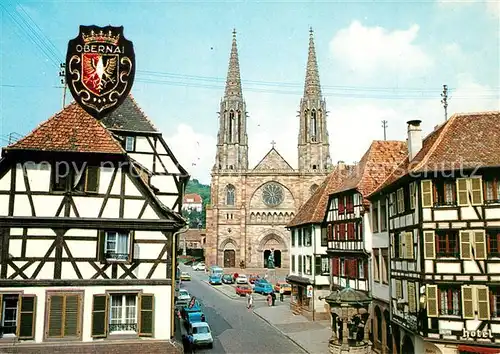 AK / Ansichtskarte Obernai_Bas_Rhin Eglise Saint Pierre et Saint Paul du XIX siecle Kirche Brunnen Obernai_Bas_Rhin