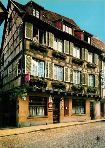 AK / Ansichtskarte Obernai_Bas_Rhin Hotel Restaurant de la Cigogne Fachwerkhaus Obernai_Bas_Rhin