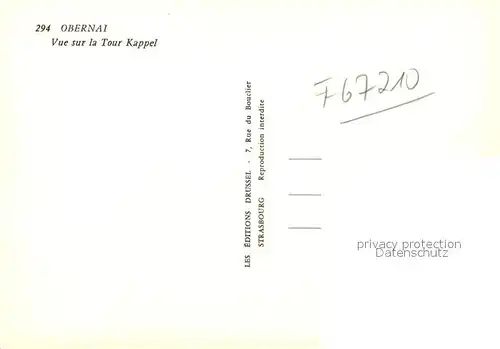 AK / Ansichtskarte Obernai_Bas_Rhin Vue sur la Tour Kappel Altstadt Fachwerkhaeuser Obernai_Bas_Rhin