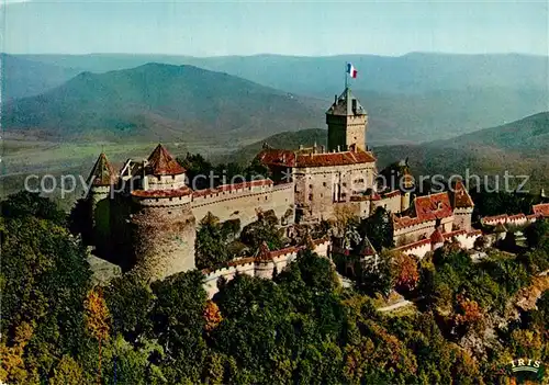 AK / Ansichtskarte Haut Koenigsbourg_Hohkoenigsburg Chateau Schloss Fliegeraufnahme Haut Koenigsbourg