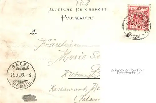 AK / Ansichtskarte Haltingen Gasthaus zum Badischen Hof Tracht Haltingen