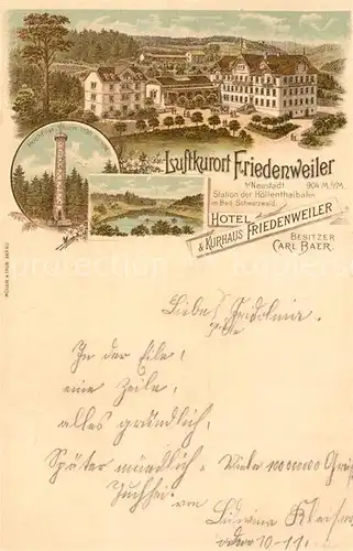 AK / Ansichtskarte Friedenweiler Hotel Frieenweiler Hochfirst Turm Friedenweiler