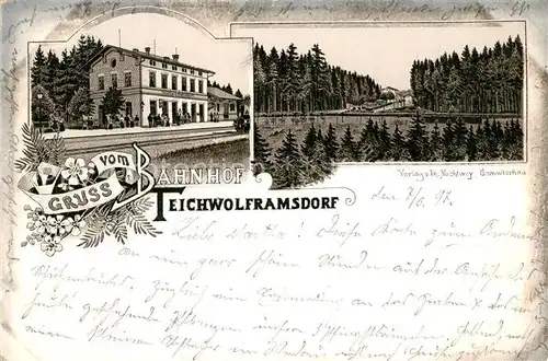 AK / Ansichtskarte Teichwolframsdorf Bahnhof  Teichwolframsdorf