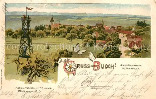 AK / Ansichtskarte Buoch Aussichtsturm Albblick Buoch