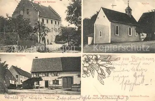 AK / Ansichtskarte Bittelbrunn Kirche Schule Rathaus Gasthaus  Bittelbrunn