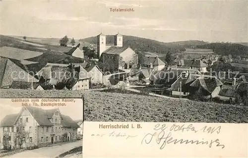 AK / Ansichtskarte Herrischried Gasthaus zum deutschen Kaiser Herrischried