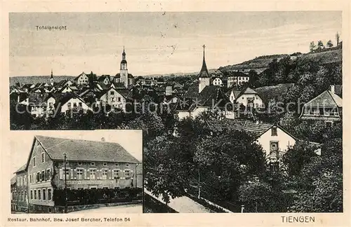 AK / Ansichtskarte Tiengen_Waldshut Restaurant Bahnhof  Tiengen Waldshut