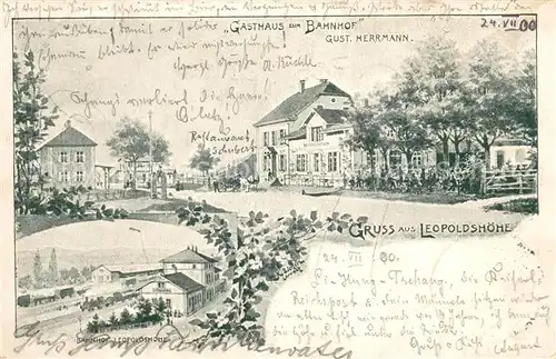 AK / Ansichtskarte Weil_am_Rhein Leopoldshoehe Gasthaus Bahnhof Weil_am_Rhein