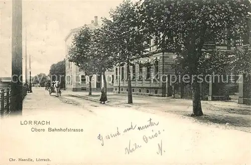 AK / Ansichtskarte Loerrach Obere Bahnhofstrasse Loerrach