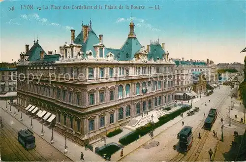 AK / Ansichtskarte Lyon_France Place des Crodeliers Palais de la Bourse Lyon France
