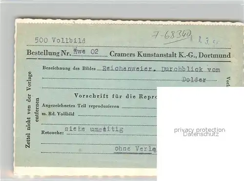 AK / Ansichtskarte Reichenweier_Reichenweiher Durchblick vom Dolder Reichenweier