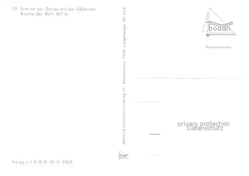 AK / Ansichtskarte Ulm_Donau Fliegeraufnahme Dom hoechste Kirche der Welt Ulm_Donau