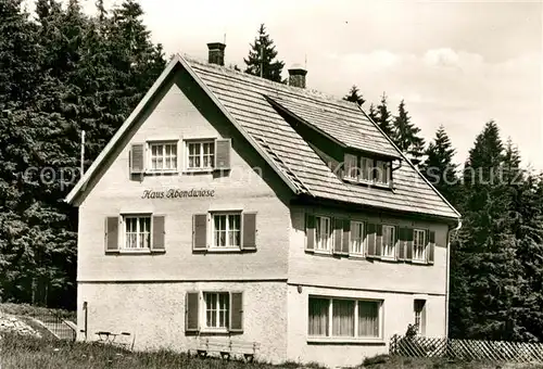AK / Ansichtskarte Kniebis_Freudenstadt Haus Abendsee Kniebis_Freudenstadt